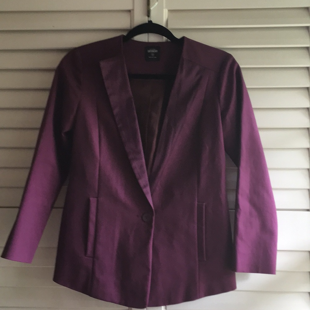 Kate Spade Saturday tuxedo jacket purple XS blazer